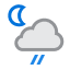 Lluvia  moderada a intervalos
