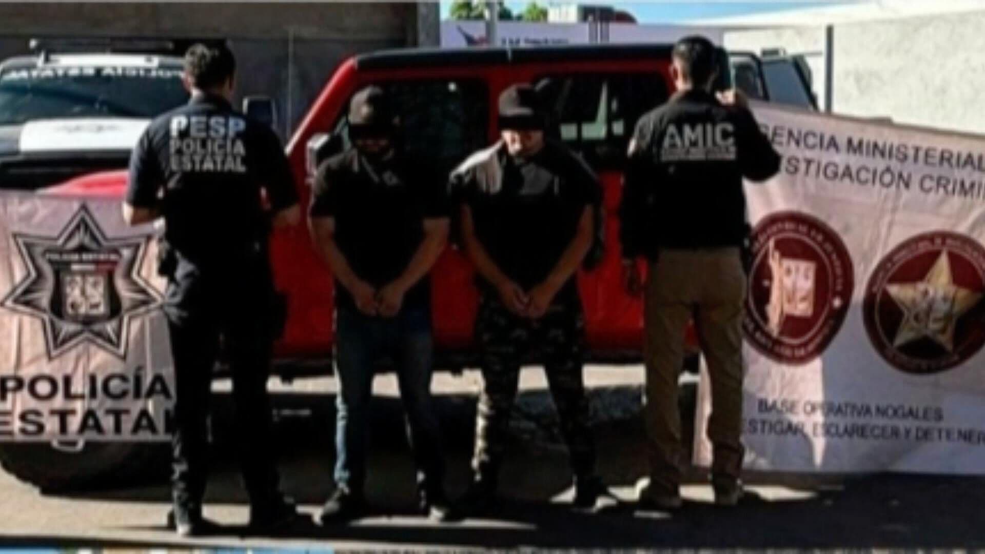 Capturan en Nogales a 2 Hombres en Vehículo con Reporte de Robo en Estados Unidos