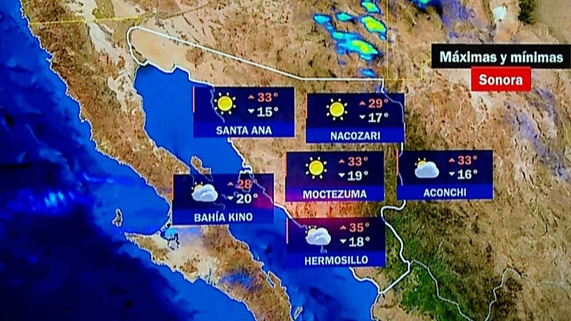 Clima en Sonora: Pronóstico de Hoy Lunes 25 de Mayo del 2026