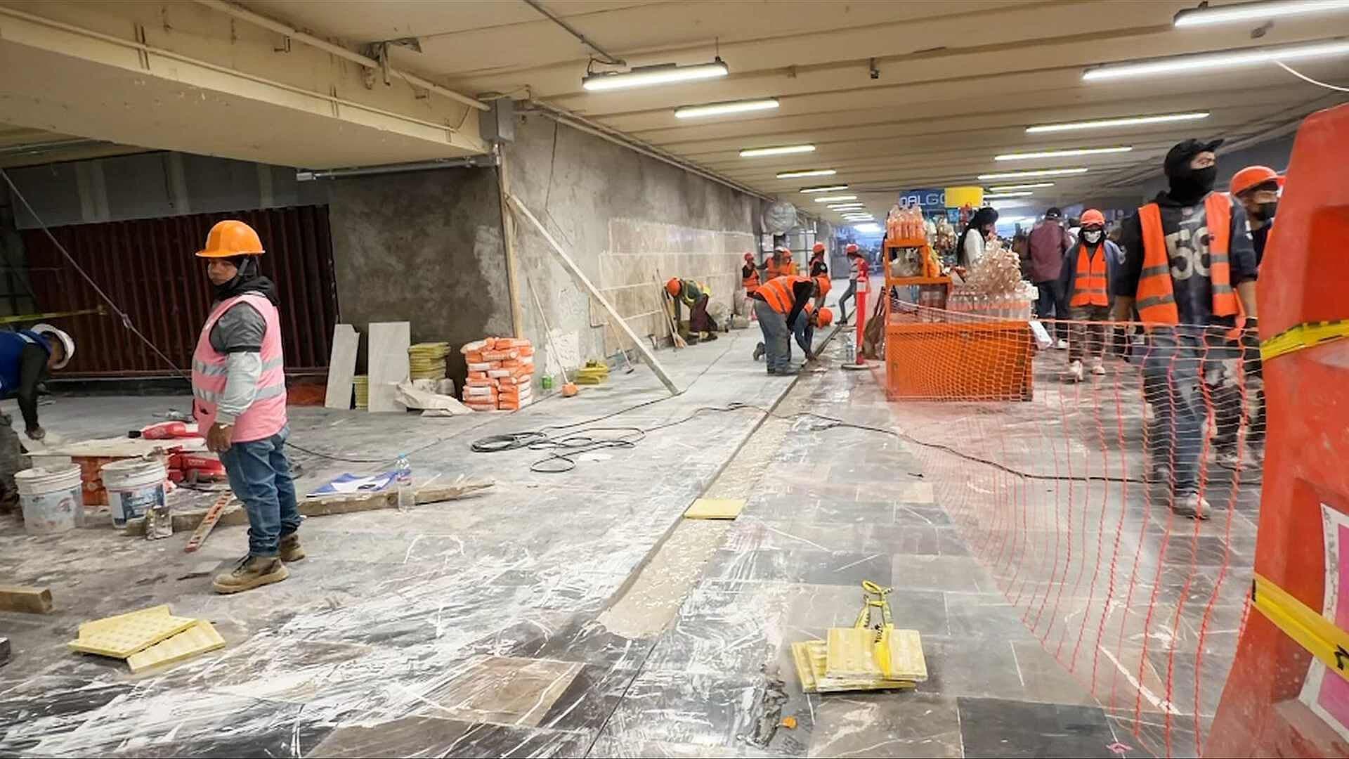 Avanzan Obras en Línea 2 del Metro; Usuarios Dudan Que Terminen antes del Mundial 2026
