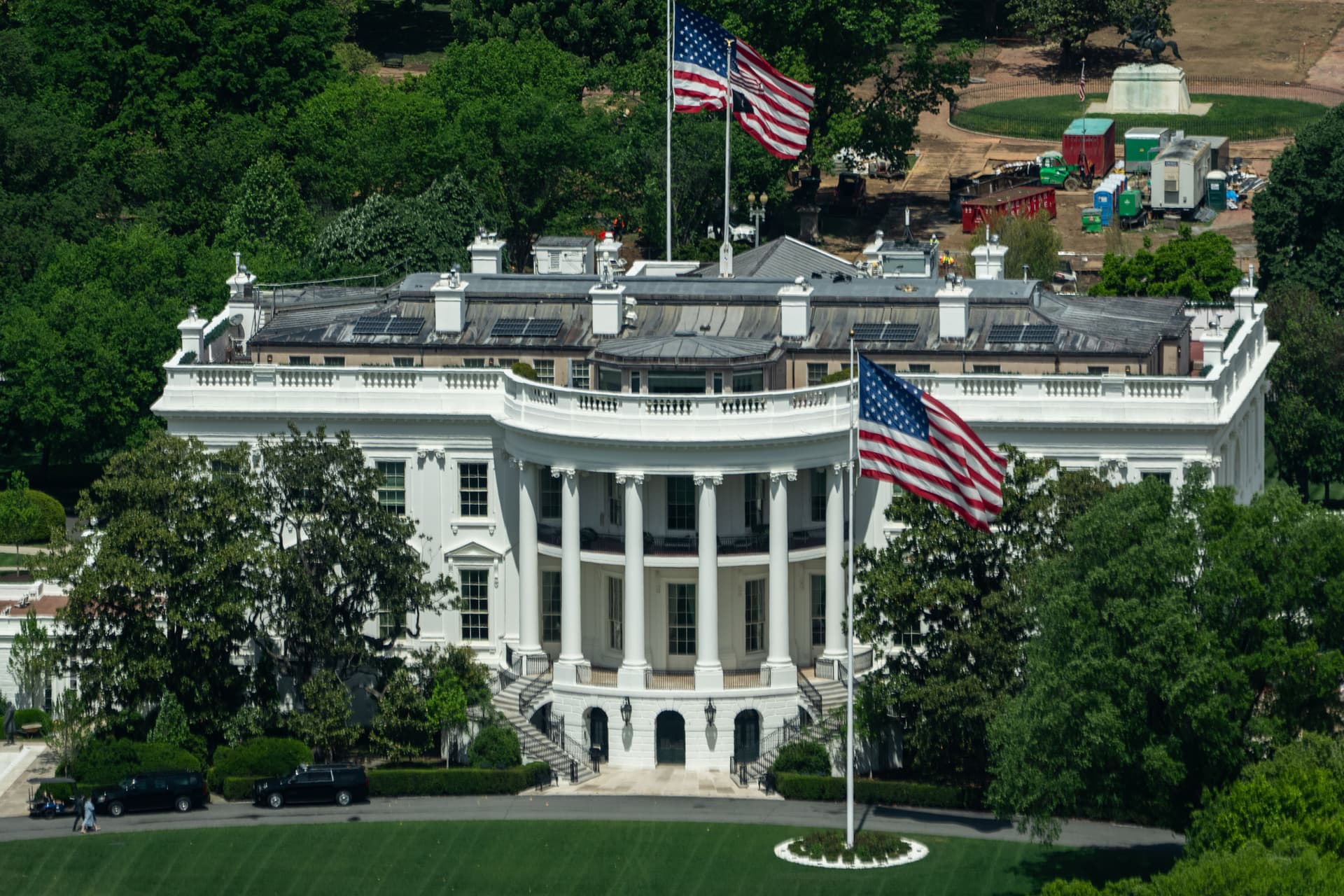 La Casa Blanca en Washington el 20 de abril del 2026. Foto: AP foto/Julia Demaree Nikhinson