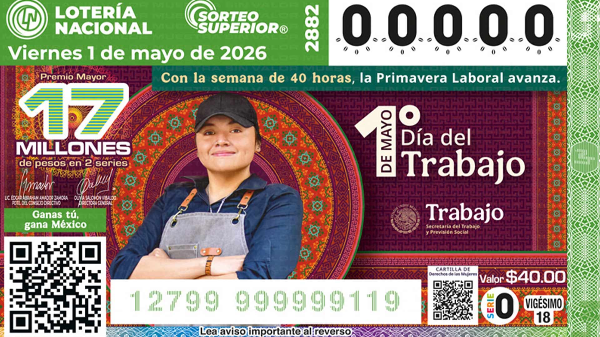 Cae Premio Mayor 2882 de la Lotería Nacional en Durango