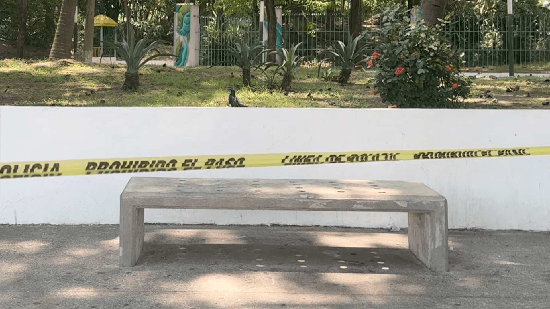 Muere hombre en banca