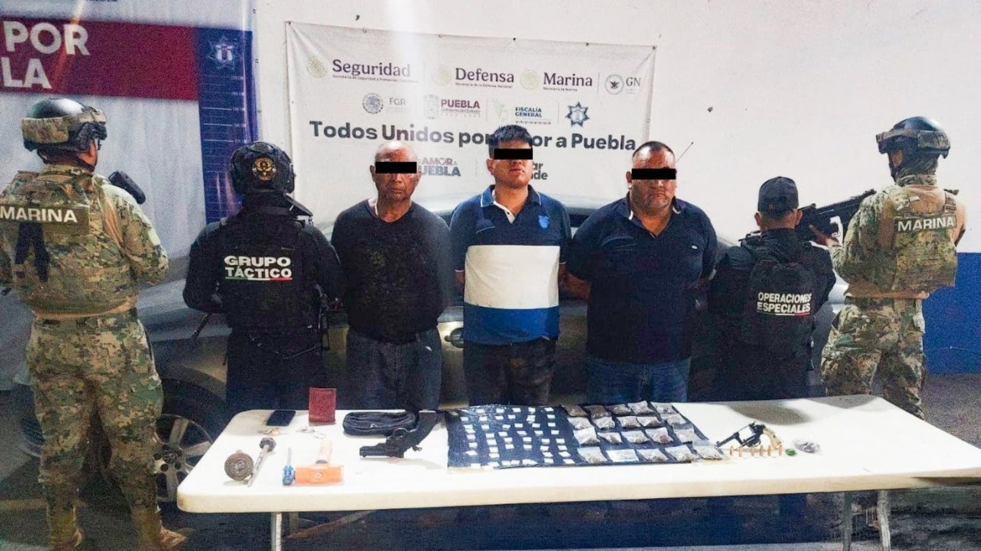 Detenidos Tres Asaltantes Tiendas de Conveniencia Colonia Los Álamos Amozoc Puebla