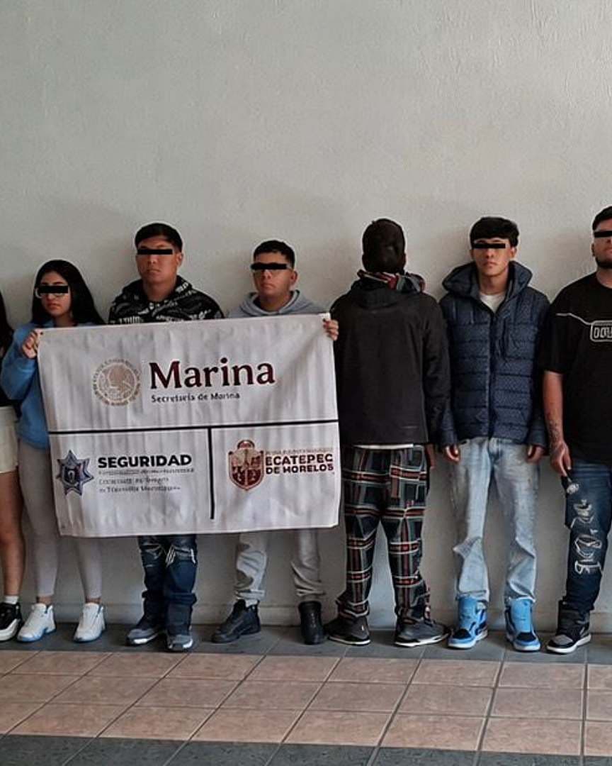 Detenidos por posesión de armas de fuego en Ecatepec.