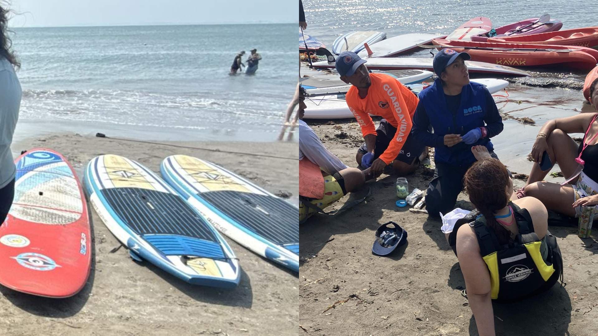 Kayakistas varados