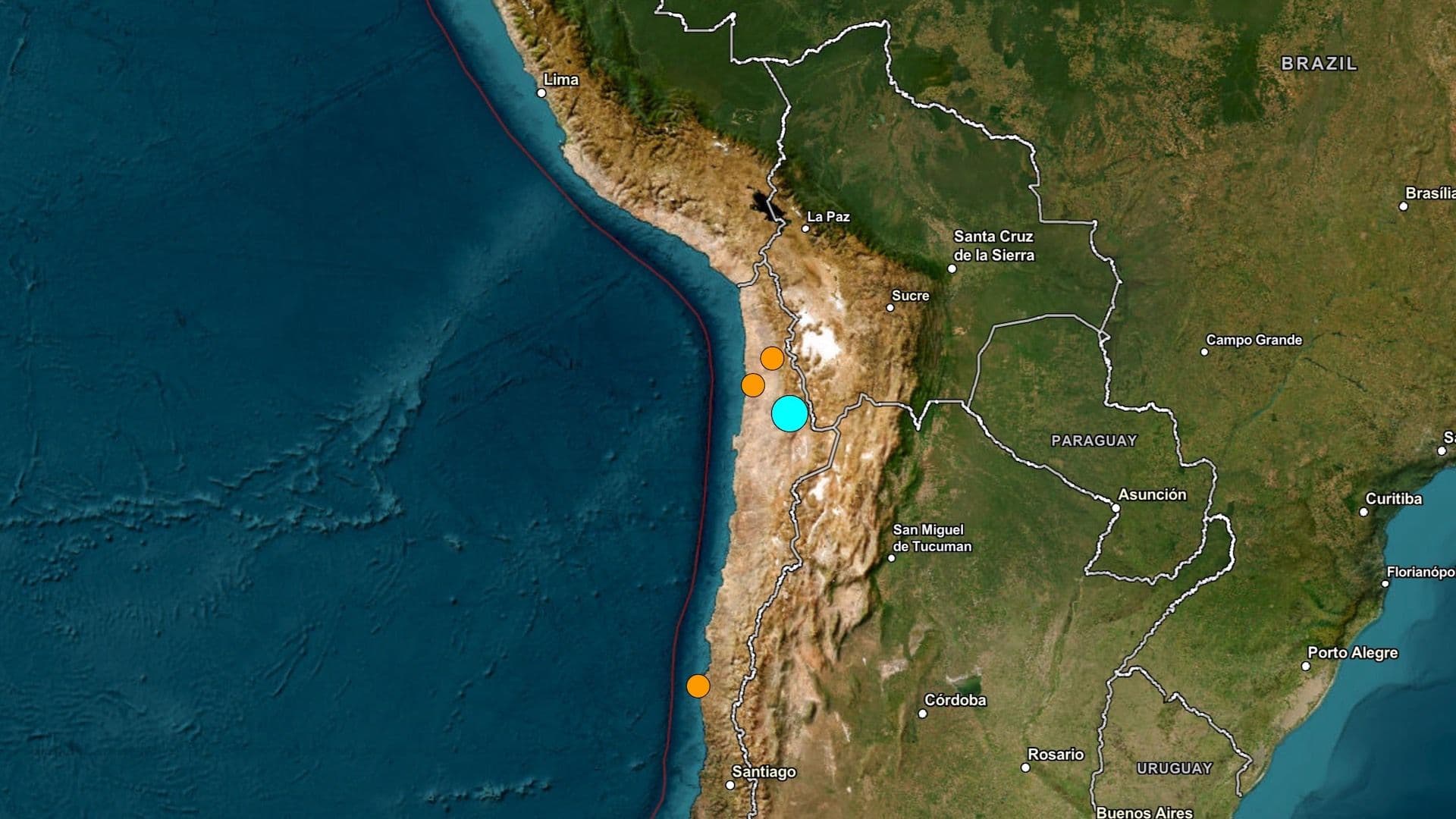 Sismo de Magnitud 6.9 Sacude Región de Antofagasta en Chile