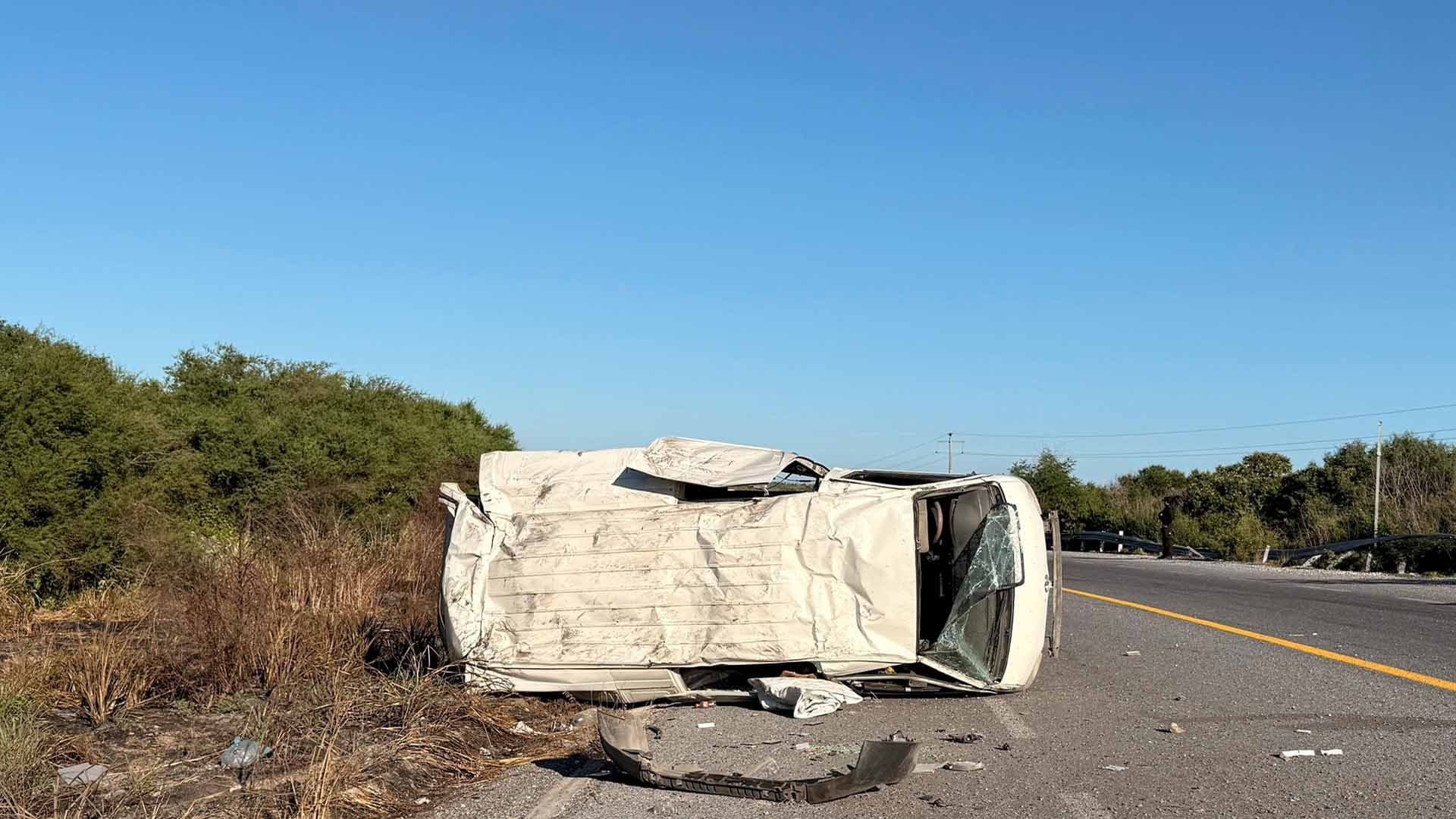 Volcadura en Costera del Golfo Deja Dos Personas Lesionadas en Tamaulipas