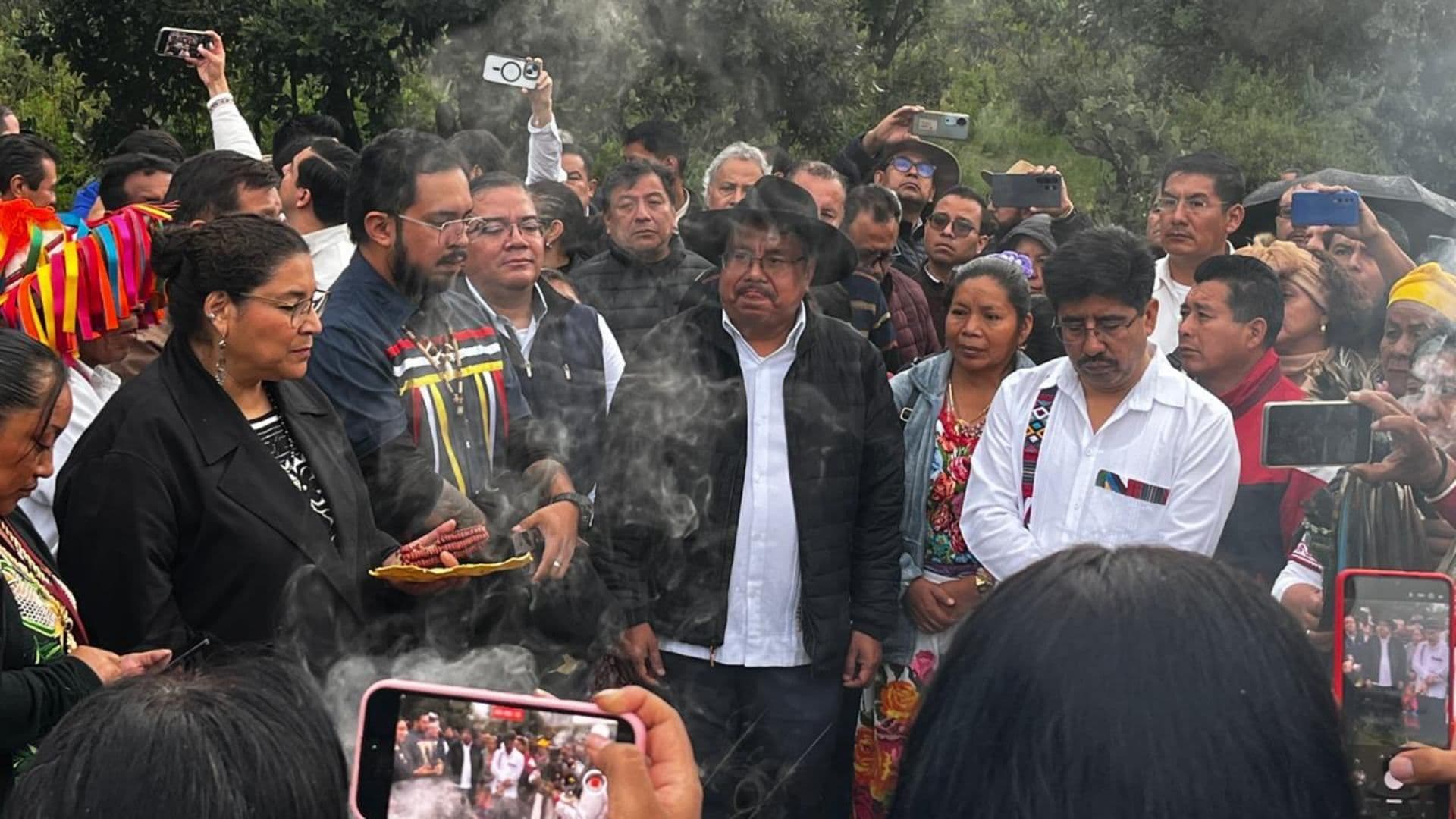 Realizan Acto de Purificación en SCJN y Consagración de Bastón de Mando en Cuicuilco