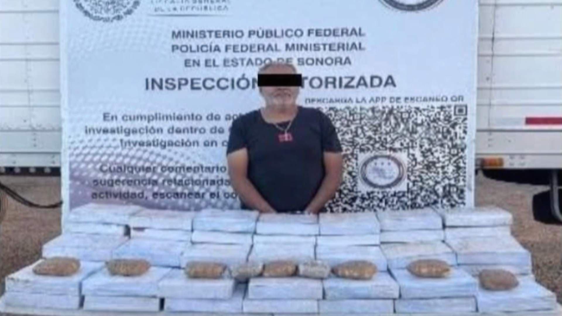 Aseguran Carga de 100 Kilogramos de Metanfetamina Dentro de Tráiler Cerca de Caborca, Sonora