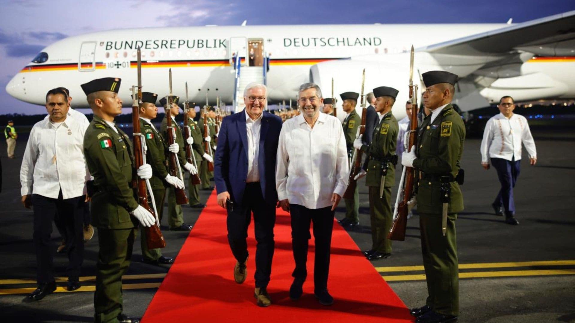 Presidente de Alemania, Frank-Walter Steinmeier, Llega a México para Reunirse con Sheinbaum